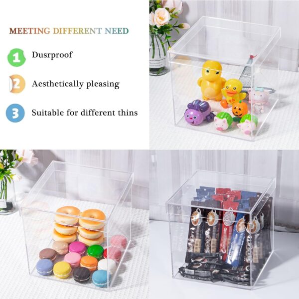 Clear Acrylic Plastic Storage Box 7.9x7.9 Inches – Cube Container with Lid for Jewelry, Coins & Crafts | Transparent Organizer Box Pakistan - Image 7