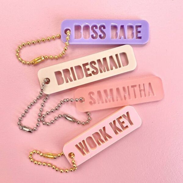 Personalized Keychains 100 pcs – Custom Name & LOGO Key Rings  | Gift with GiveHamper - Image 5